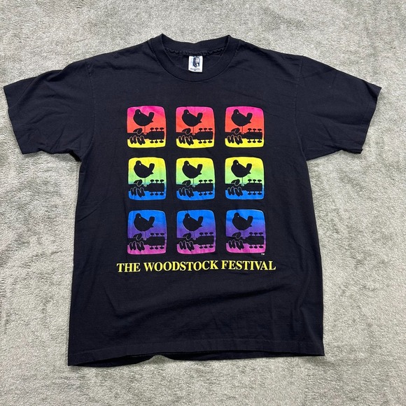 Vintage 90s Woodstock T shirt, mens XL, Single Stitch, great entertainment merch - Picture 1 of 6